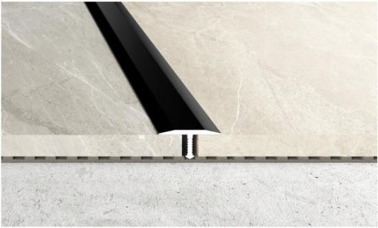 Prekės „Profilis grindų sujungimui A55 18x9mm juodas 250cm“ paveikslėlis
