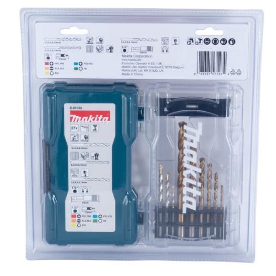 Prekės „Gręžimo ir sukimo antgalių rinkinys 27vnt. E-07032 Makita“ paveikslėlis