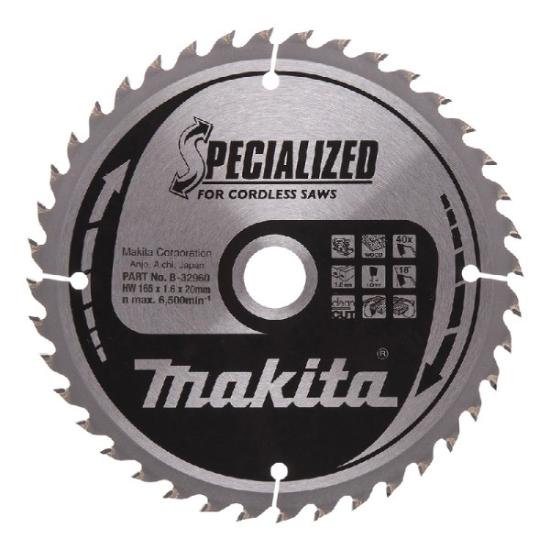 Prekės „Diskas medžiui 165x20 40T Makita“ paveikslėlis