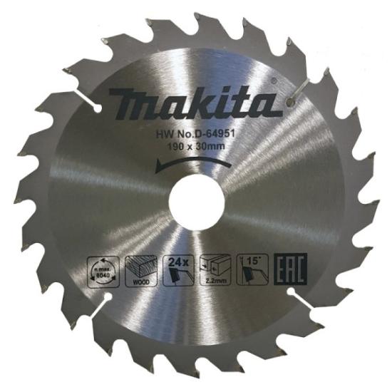 Prekės „Diskas medžiui 190x30 24T Makita“ paveikslėlis