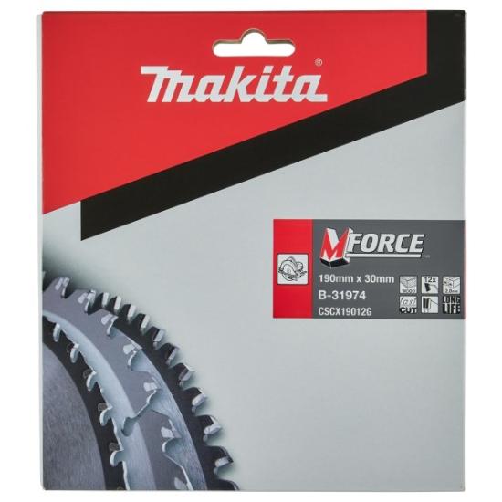 Prekės „Diskas medžiui 190x30 12T Makita“ paveikslėlis