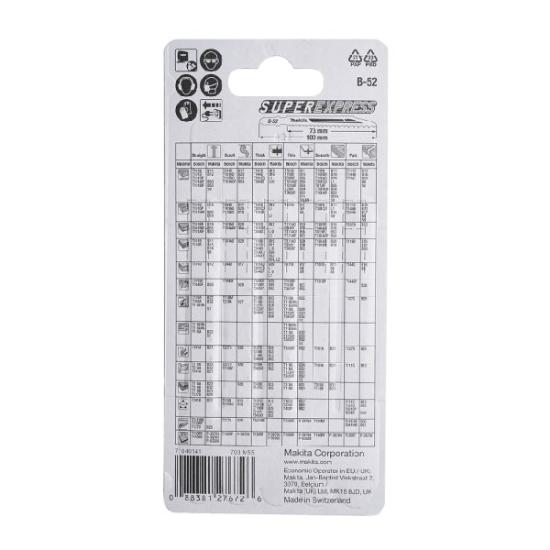 Prekės „Siaurapjūklio pjūkleliai B-51 (T123X) 75MM 5Vnt. B-06476 Makita“ paveikslėlis
