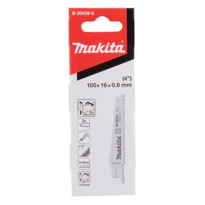 Prekės „Tiesinio pjūklo pjūkleliai BiM 100x0,9mm (6tpi), 2Vnt, metalui, medžiui, medžiui su vinimis B-20432-2, Makita“ paveikslėlis