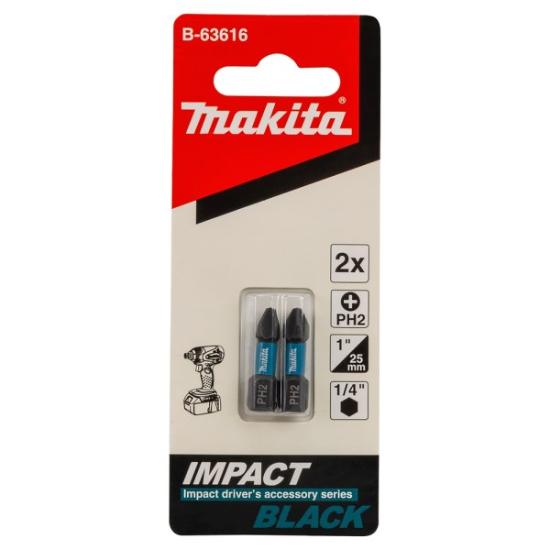 Prekės „Antgaliai smūginiai Ph2 25mm 2vnt Makita“ paveikslėlis