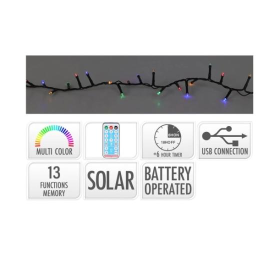 Prekės „Kalėdinė girlianda 480 LED Multi Solar“ paveikslėlis