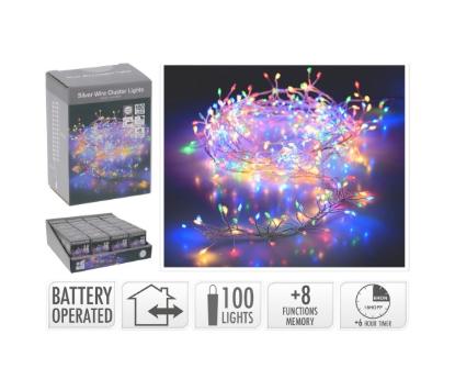 Prekės „Kalėdinė girlianda DC 100 LED 1m Multi“ paveikslėlis