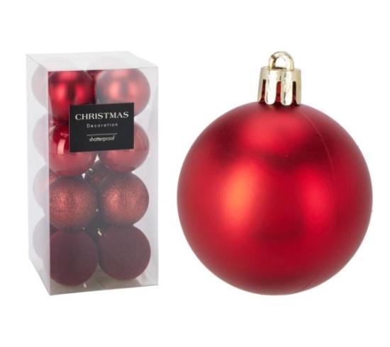 Prekės „Žaisliukai Kalėdų eglutei 60mm 16vnt Xmas“ paveikslėlis