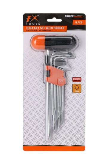 Prekės „Rinkinys raktų šešiakamp.9vnt Torx FX tools“ paveikslėlis