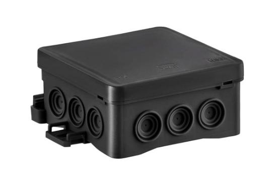 Prekės „Virštinkinė paskirstymo dėžutė juoda IP 54 85x85x39mm“ paveikslėlis