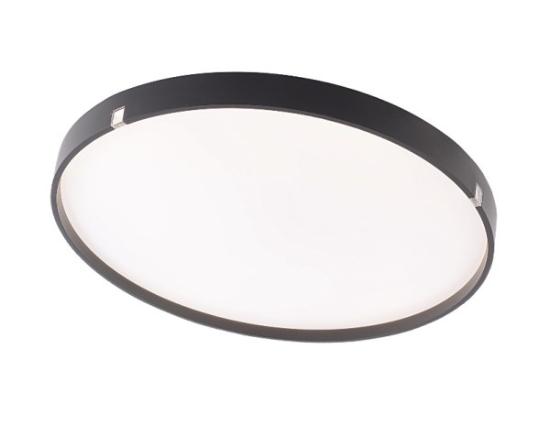 Prekės „Apvalus juodas lubinis LED šviestuvas MONZA 2x24W, 3800 lm, 3000 - 6500 Kelvin“ paveikslėlis