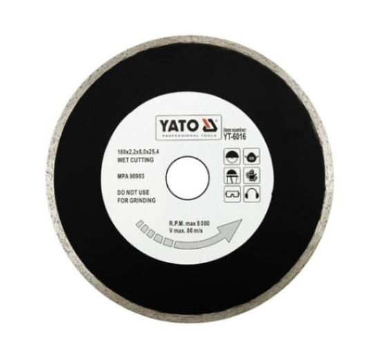 Prekės „Diskas deimantinis 180x2,2x25,4mm lygus Yato“ paveikslėlis