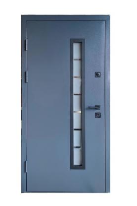 Prekės „Durys lauko MAGDA T15-148 su stiklu 86K pilka 7024 MAT“ paveikslėlis