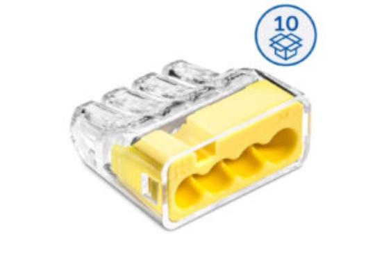 Prekės „Laidų jungtis 4 vietų 0,75-4mm 32A SCP4B10 Simet“ paveikslėlis