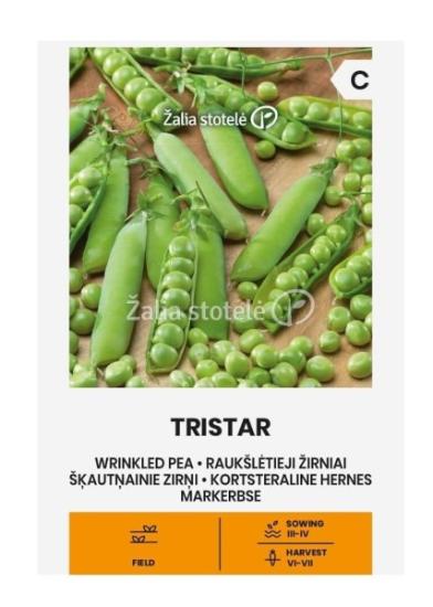 Prekės „Sėklos žirniai raukšlėtieji TRISTAR“ paveikslėlis