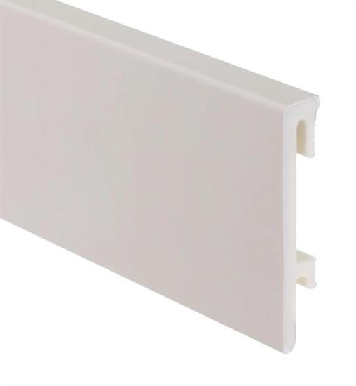 Prekės „Grindjuostė PVC BRAVO 80 2400x80x16mm Cashmere“ paveikslėlis