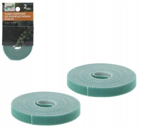 Prekės „Juosta parišimui velcro 1cm x 5m : 2 vnt po 2,5 m Garden Line“ paveikslėlis