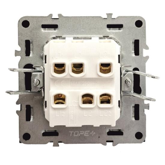 Prekės „Perjungiklis 2kl. b/r kreminis Bora“ paveikslėlis