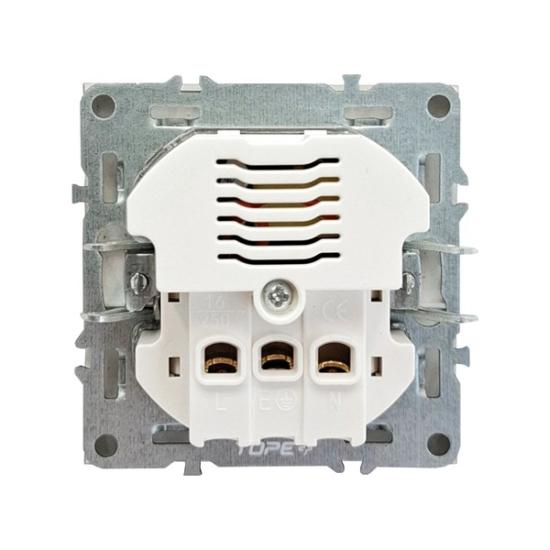Prekės „Rozetė b/r su įžeminimu USB+C kreminė Bora“ paveikslėlis