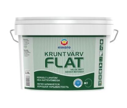 Prekės „Dažai gruntiniai FLAT 2,25 l, pilnai matinis baltas vandens pagrindu gruntas“ paveikslėlis