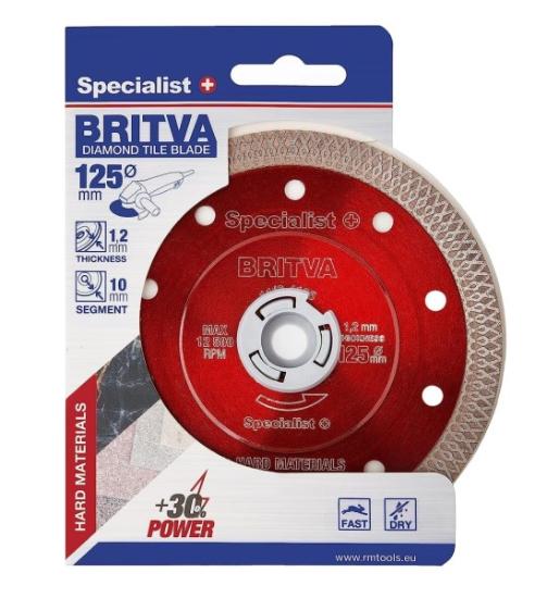 Prekės „Diskas deimantinis 125x1,2 Britva Specialist+“ paveikslėlis