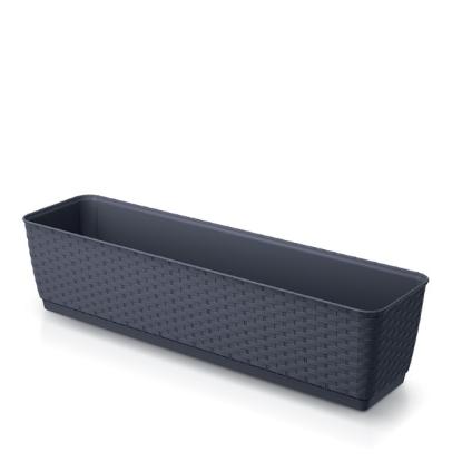 Prekės „Vazonas pailgas 60cm antracitas DRL600P Ratolla Prosperplast“ paveikslėlis