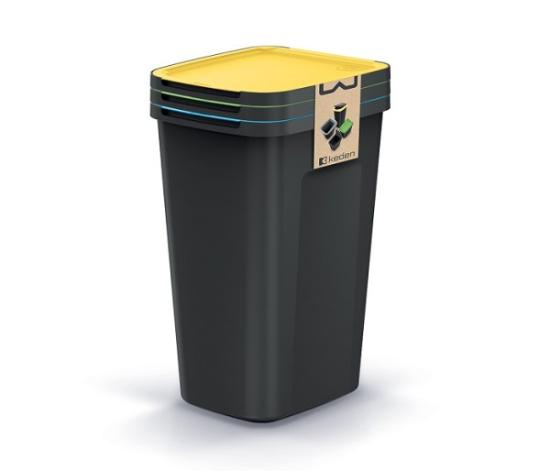 Prekės „Dėžės šiukšlių 50l juodos 3vnt Compacta Q Plus Keden“ paveikslėlis