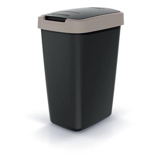 Prekės „Dėžė šiukšlių 12l šv.ruda/juoda Compacta Q Keden“ paveikslėlis