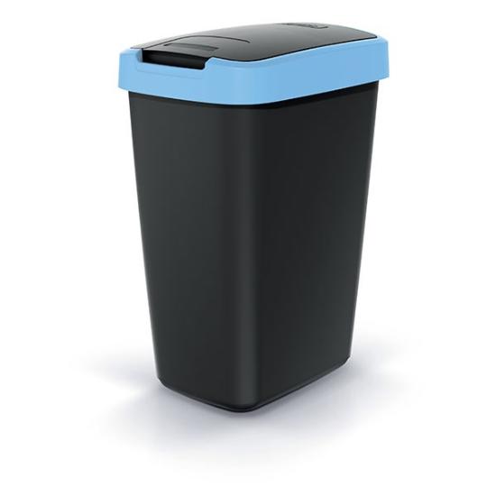Prekės „Dėžė šiukšlių 12l šv.mėlyna/juoda Compacta Q Keden“ paveikslėlis