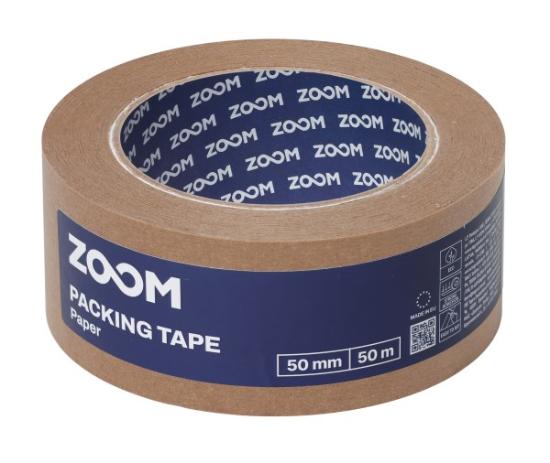 Prekės „Pakavimo juostelė, 50mm x 50 m, popierinė, ZOOM“ paveikslėlis