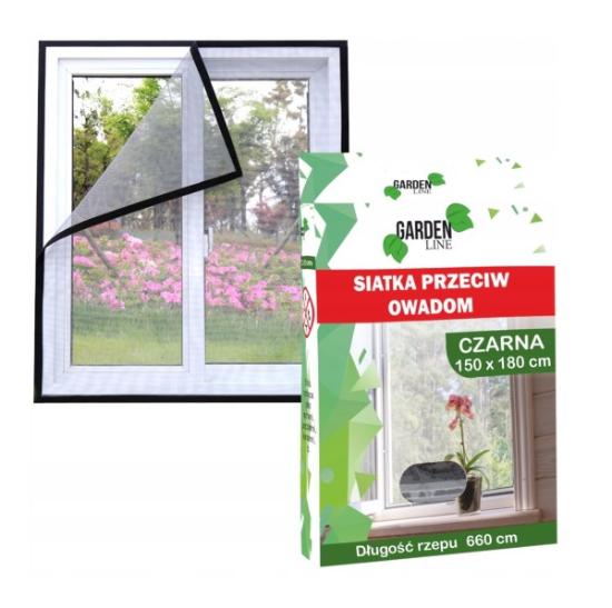 Prekės „Tinklelis nuo uodų langams 130x150cm juodas Garden Line“ paveikslėlis