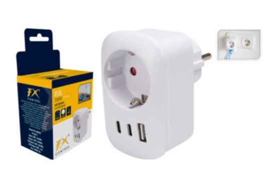 Prekės „Šakotuvas 1v+USB/2C FX control“ paveikslėlis