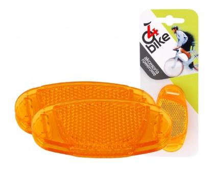 Prekės „Atšvaitai ratams ovalūs dviračiui 2 vnt 4Bike“ paveikslėlis