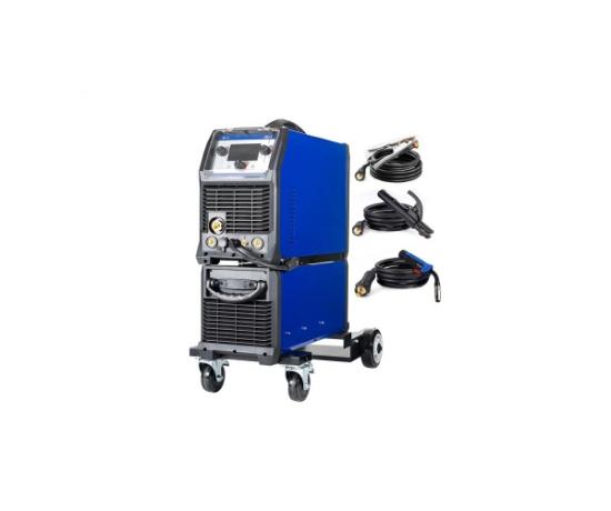 Prekės „Aparatas suvirinimui inverterinis HK MultiGmaw 10-250 A 3 LCD Synergy + kabeliai ir vežimėlis Hanker Electric“ paveikslėlis