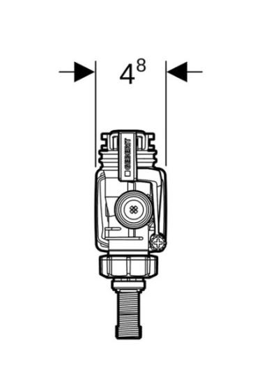 Prekės „Mechanizmas šoninio vandens užpildymo su žalvarinė įvorė Geberit Type 383 1/2''&3/8''“ paveikslėlis