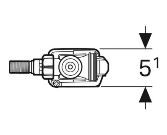 Prekės „Mechanizmas šoninio vandens užpildymo su žalvarinė įvorė Geberit Type 333 1/2''&3/8''“ paveikslėlis