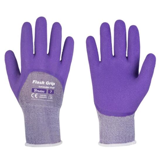 Prekės „Pirštinės su lateksu Flash Grip Lavender Full 7 dydžio Bradas“ paveikslėlis