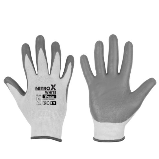 Prekės „Pirštinės dengtos nitrilu Nitrox White 8 Bradas“ paveikslėlis