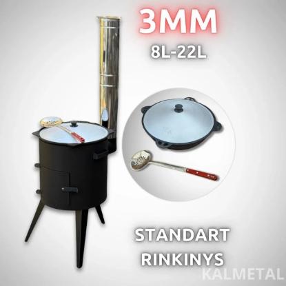 Prekės „Krosnelė kazanui STANDART PLUS 12L Kalmetal 3 mm KAZS12X3KU“ paveikslėlis