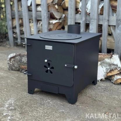 Prekės „Krosnelė Buržuika 8kW su šamotu ir rinkėmis Kalmetal BURSA8R“ paveikslėlis