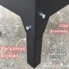 Prekės „Praaukštintos kojelės buržuikai – krosnelei 4 vnt. komplektas KALMETAL“ paveikslėlis