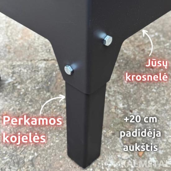 Prekės „Praaukštintos kojelės buržuikai – krosnelei 4 vnt. komplektas KALMETAL“ paveikslėlis
