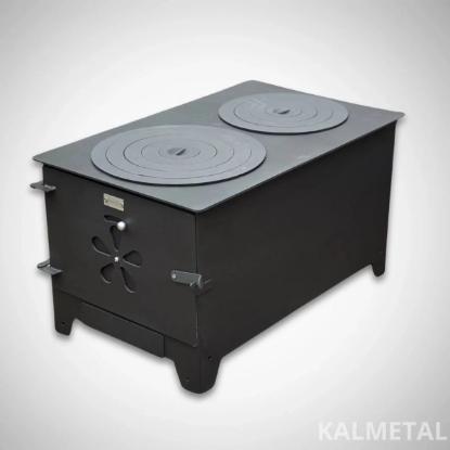 Prekės „Krosnelė plieninė 8kW su šamotu ir rinkėmis Buržuika KALMETAL“ paveikslėlis