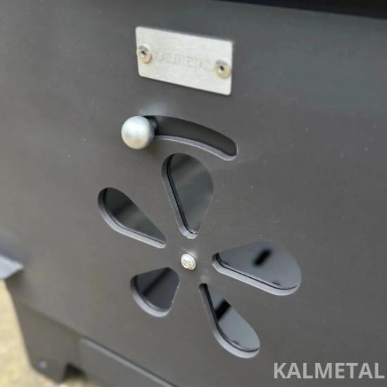 Prekės „Krosnelė plieninė 8kW su šamotu ir rinkėmis Buržuika KALMETAL“ paveikslėlis