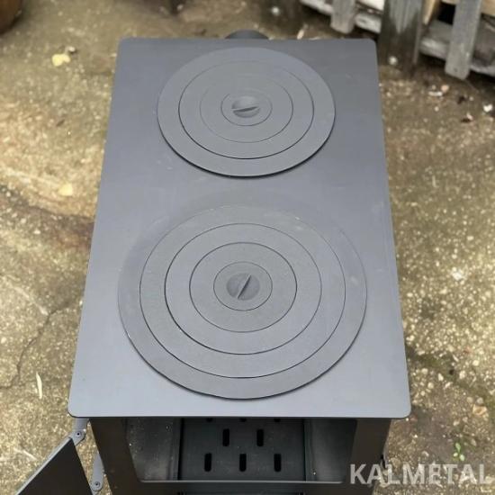 Prekės „Krosnelė plieninė 8kW su šamotu ir rinkėmis Buržuika KALMETAL“ paveikslėlis