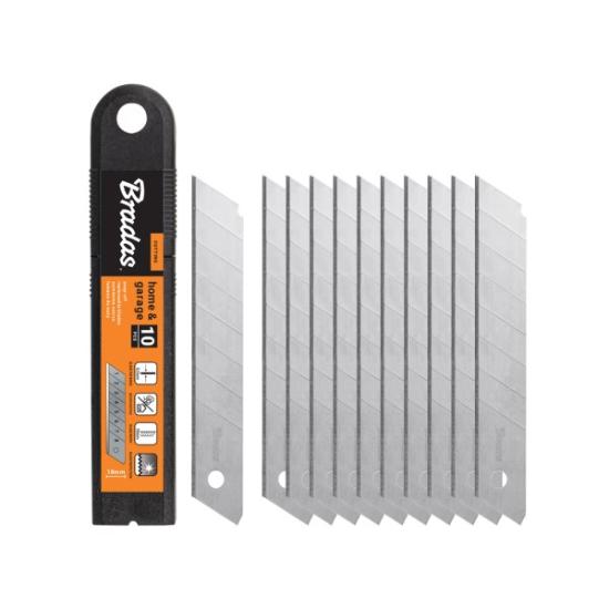 Prekės „Laužomos geležtės 18 mm carbon 10 vnt Bradas“ paveikslėlis