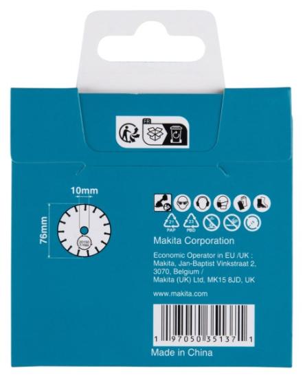 Prekės „Diskas karbidinis 76x10 mm D-78374 Makita“ paveikslėlis