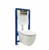 Prekės „Komplektas potinkinis Geberit Duofix,  Delta20 klavavišas chromo spalvos + WC ZEN, dangtis soft/close SLIM“ paveikslėlis
