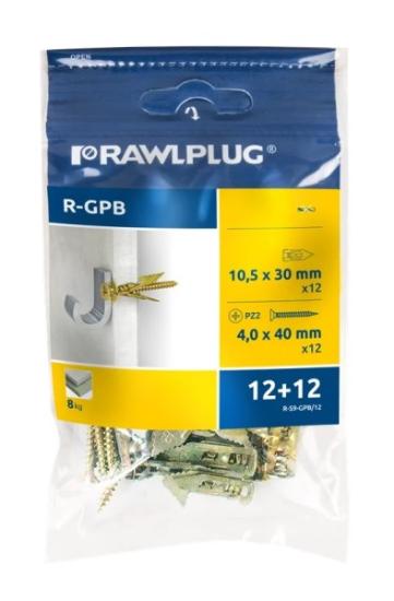 Prekės „Kaištis GKP plokštei kalamas 10,5x30 mm + medsraigtis 4x40 mm 12 vnt Rawlplug“ paveikslėlis