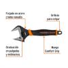 Prekės „Raktas reguliuojamas 200 mm 0-38 mm PET-8XA Truper“ paveikslėlis