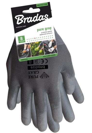 Prekės „Pirštinės aplietos PU Pure Gray 11 Bradas“ paveikslėlis